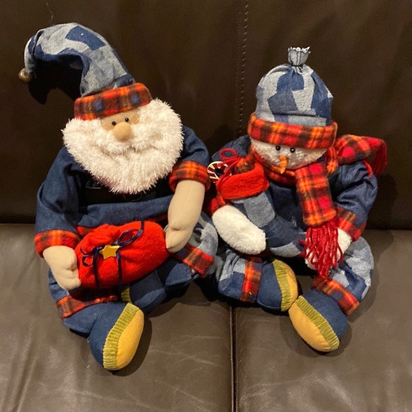 Santa and Snowman in Demin! - Picture 1 of 1